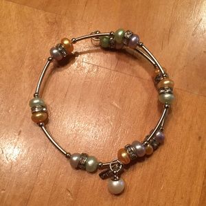 Vantel Pearl Wire Wrap Bracelet Brand New!